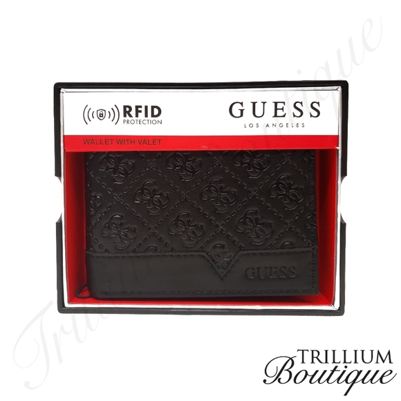 GUESS RFID Protection Black Wallet & Valet NWT - Picture 2 of 9